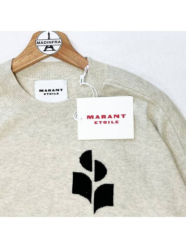 Marisans Logo Knit Top Light Grey - ISABEL MARANT - BALAAN 6