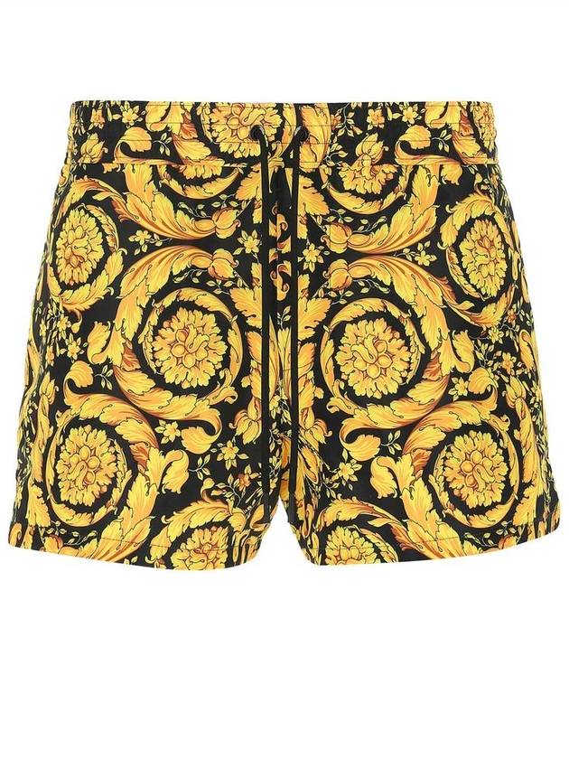 Barocco Print Swim Shorts Yellow - VERSACE - BALAAN 2