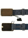 Plate Gold Buckle Leather Belt Blue - DOLCE&GABBANA - BALAAN 6