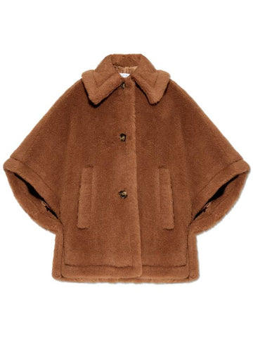 Max Mara Fur Poncho Tenebre, Women's, Brown - MAX MARA - BALAAN 1