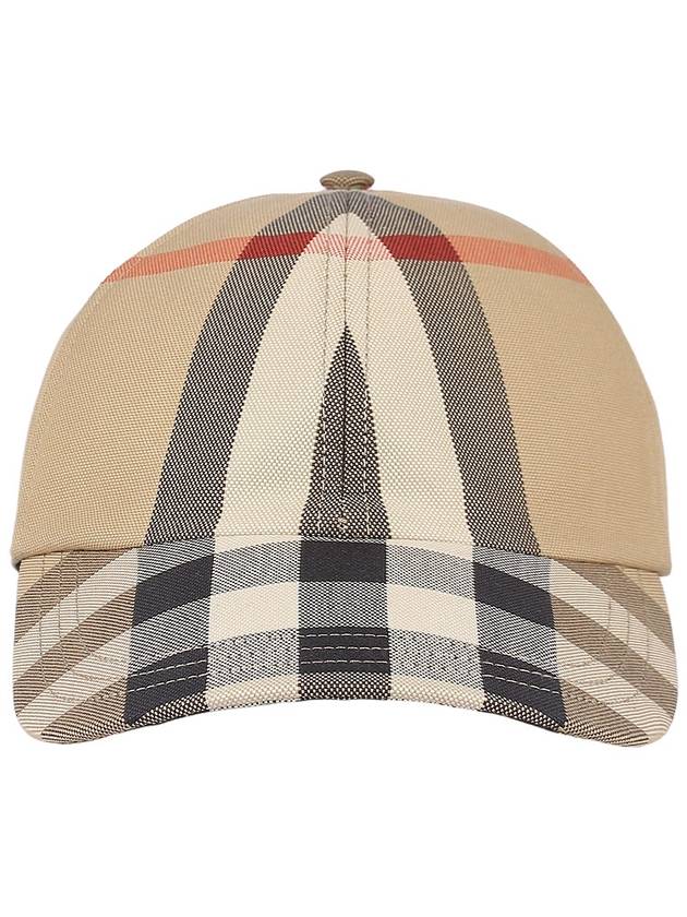 Embroidered Logo Check Cotton Ball Cap Beige - BURBERRY - BALAAN 2