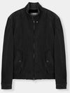 Suede High Neck Jacket Black - KINETO - BALAAN 3