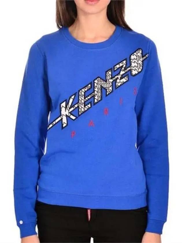 Women's diagonal Paris logo sweatshirt 3 colors 952 1SW802 01 71 99 - KENZO - BALAAN 8