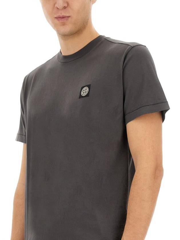 T-SHIRT WITH LOGO - STONE ISLAND - BALAAN 4