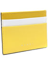 Saffiano Color Block Card Wallet Yellow - MARNI - BALAAN 4