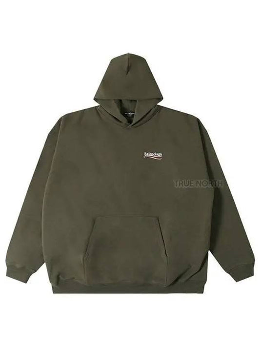 Political Campaign Large Fit Hoodie Green - BALENCIAGA - BALAAN 2