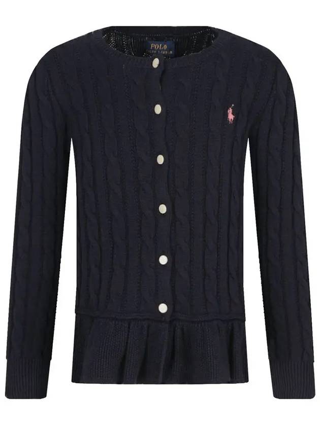 Kids Women s Pony Logo Cable Cardigan 737911 044 - POLO RALPH LAUREN - BALAAN 1