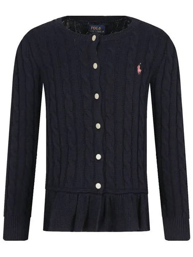 Kids Pony Logo Cable Cardigan 737911 044 - POLO RALPH LAUREN - BALAAN 1