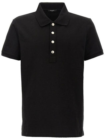 Balmain 'Monogram' Polo Shirt - BALMAIN - BALAAN 1