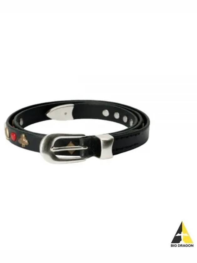 2cm Card Deck Bridle Leather Belt Black - OUR LEGACY - BALAAN 2