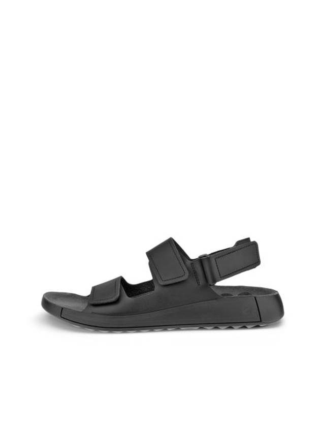 Cozmo Leather Sandals Black - ECCO - BALAAN 2