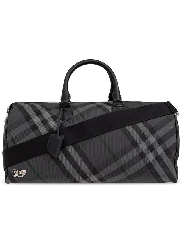 Grid Check Duffel Bag Charcoal - BURBERRY - BALAAN 2