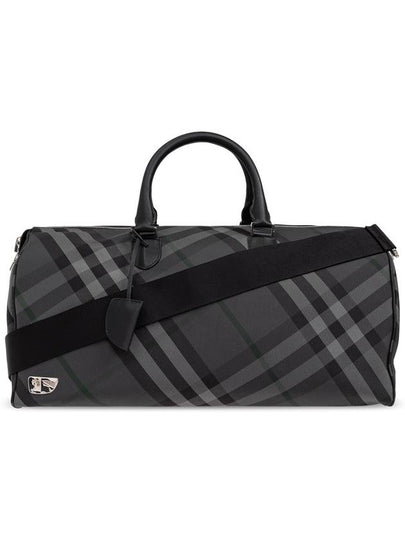 Grid Check Duffel Bag Charcoal - BURBERRY - BALAAN 2