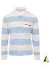 Men's Rugby Stripe Pick Pocket Polo Shirt Light Blue - THOM BROWNE - BALAAN 2