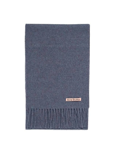 Wool Fringe Muffler Purple Melange - ACNE STUDIOS - BALAAN 1