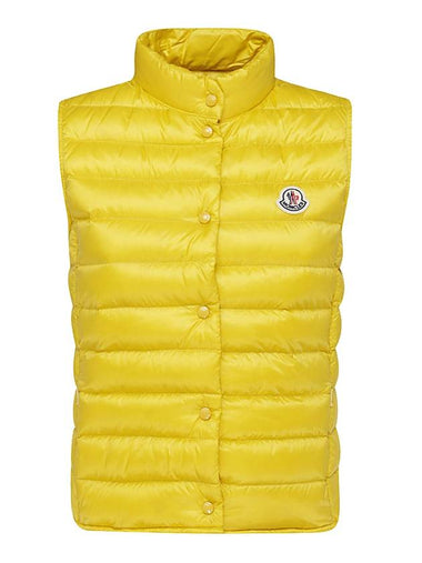 Women's Liane Logo Patch Padded Vest Yellow - MONCLER - BALAAN 1