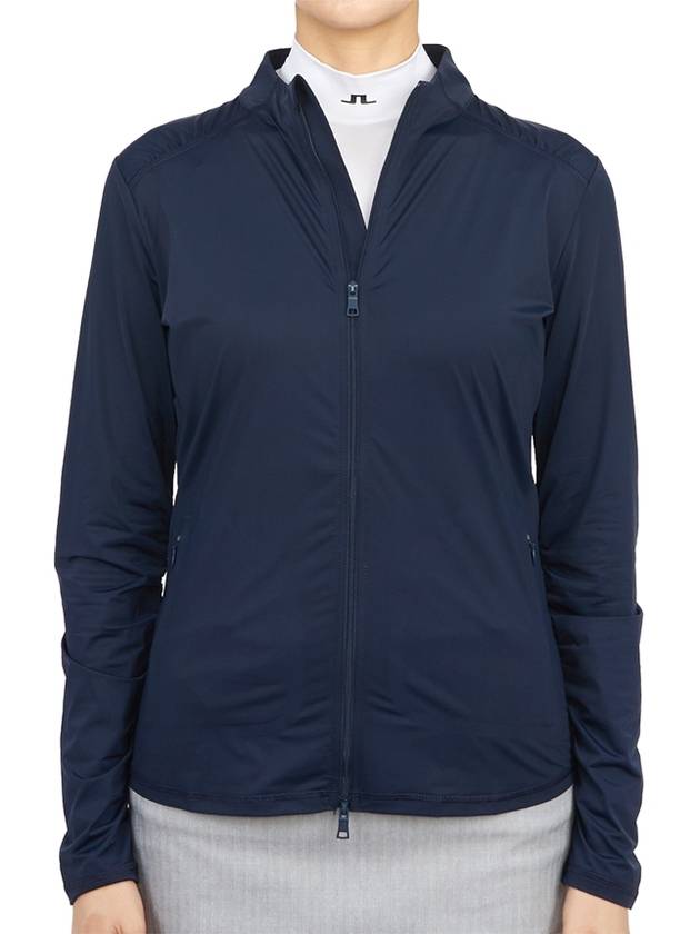 Women's Golf Featherweight Full Zip-Up Jacket Navy - G/FORE - BALAAN 3