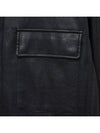 Padded leather shirt jacket black - NOIRER - BALAAN 7