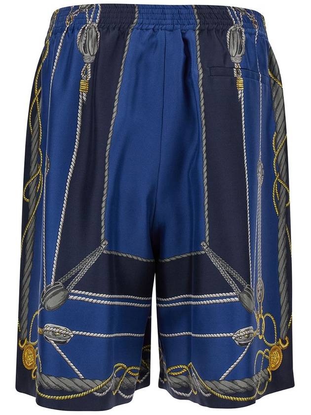 Nautical Print Silk Shorts 10024761A09762 - VERSACE - BALAAN 3