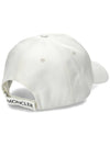 Gabardine Baseball Logo Ball Cap White - MONCLER - BALAAN 4