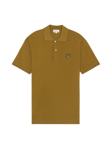 Bold Fox Head Patch Comfort Polo Shirt Khaki Green - MAISON KITSUNE - BALAAN 1