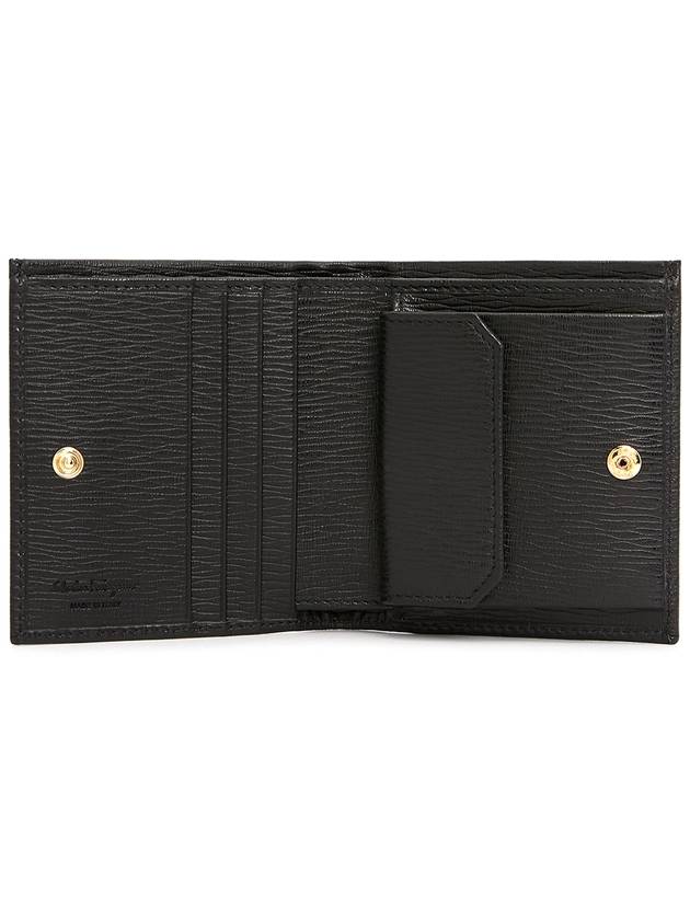 Revival Gancini Half Wallet Black - SALVATORE FERRAGAMO - BALAAN 5