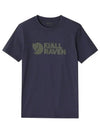 87310 560 Logo Navy Men's Short Sleeve T-Shirt - FJALL RAVEN - BALAAN 1