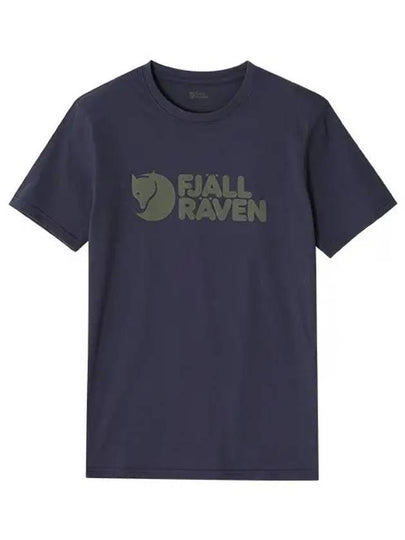 Short Sleeve 87310 560 Logo Print Men's Short Sleeve Tee - FJALL RAVEN - BALAAN 2