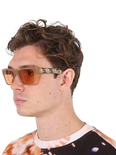 Versace Dark Orange Rectangular Men's Sunglasses VE4445 541174 54 - VERSACE - BALAAN 2