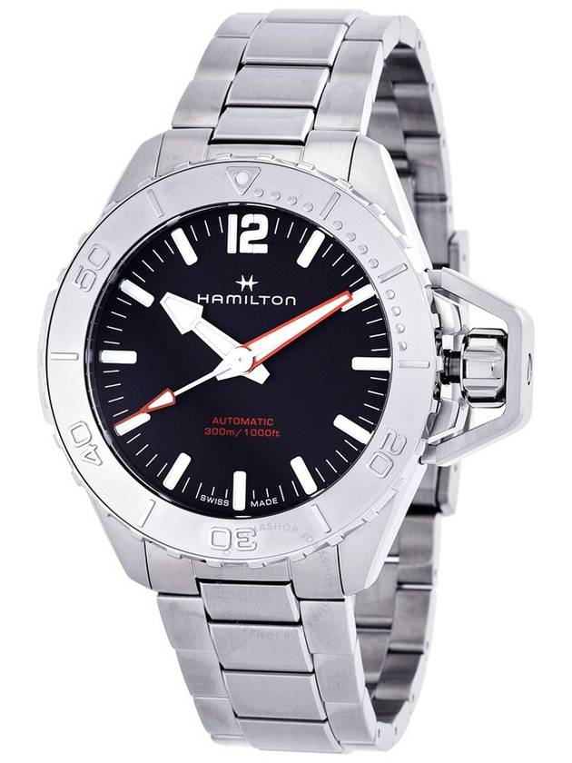 Hamilton Khaki Navy Frogman Automatic Black Dial Men's Watch H77815130 - HAMILTON - BALAAN 1