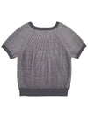 DISCO twotone short sleeve knit gray - HIGH SCHOOL DISCO - BALAAN 3