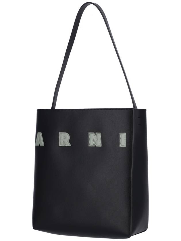 Museo Logo Patch Small Tote Bag Black - MARNI - BALAAN 3