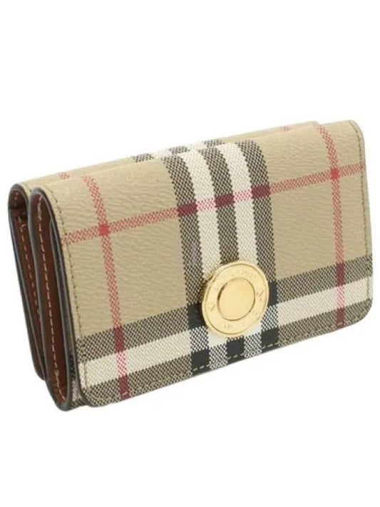 Vintage Check Leather Small Folding Wallet Archive - BURBERRY - BALAAN 2