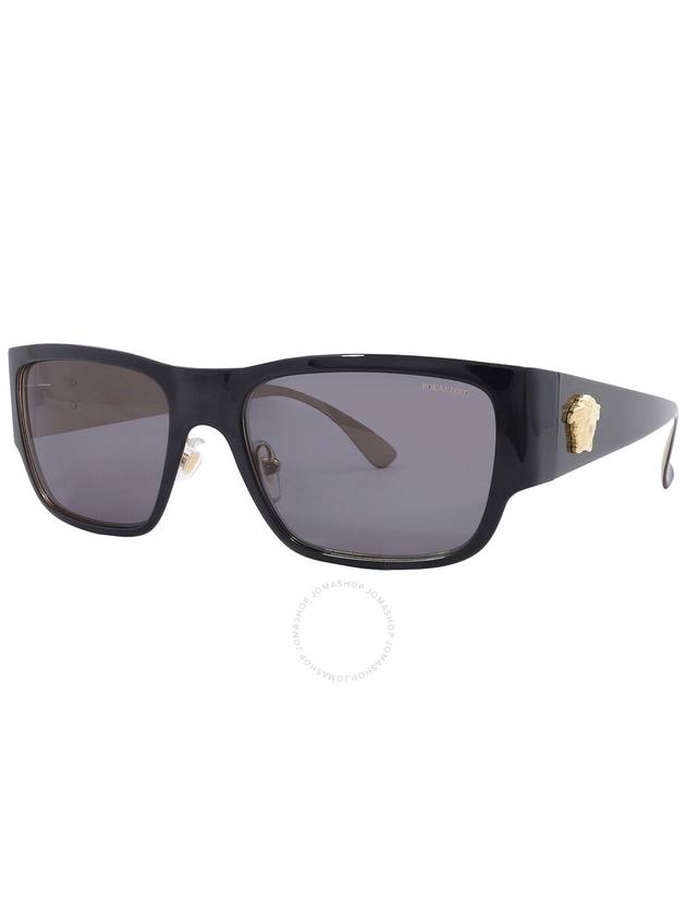 Versace Polarized Dark Grey Rectangular Men's Sunglasses VE2262 143381 56 - VERSACE - BALAAN 2