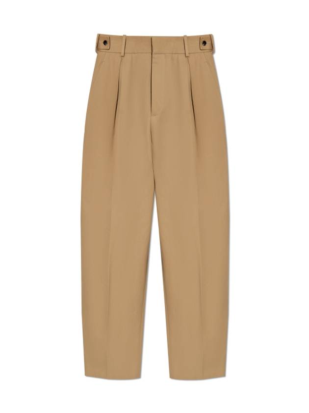 High-waisted Cotton Slacks Beige - BOTTEGA VENETA - BALAAN 2