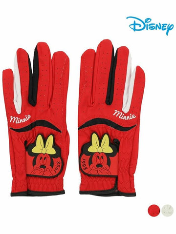 Women s Color Matching Minnie Mouse Gloves DL3LAG001 - DISNEY GOLF - BALAAN 1