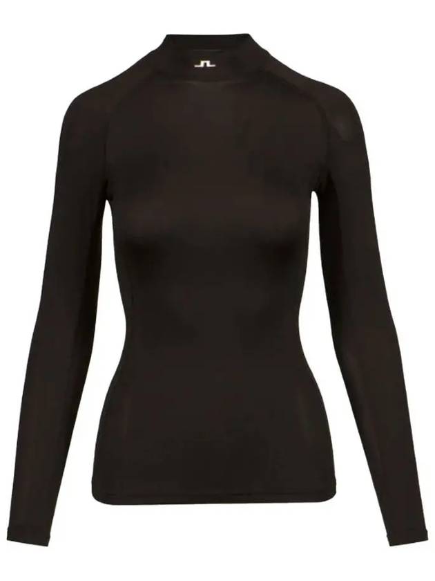 Asa Soft Compression High Neck Long Sleeve T-Shirt Black - J.LINDEBERG - BALAAN 2