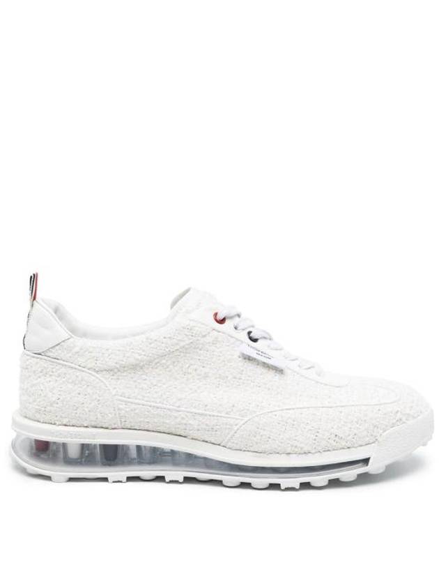 Tech Runner Tweed Lace-Up Low Top Sneakers White - THOM BROWNE - BALAAN 2