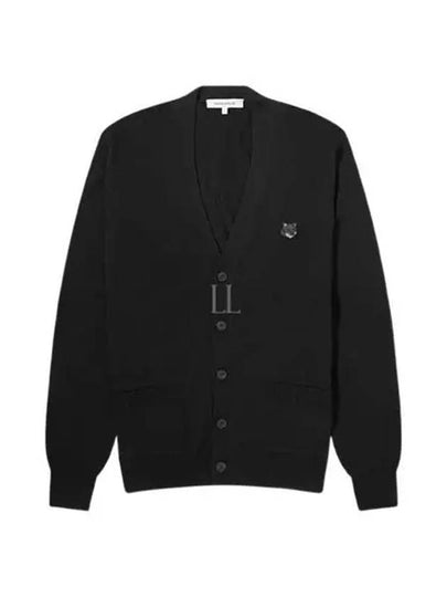 Bold Fox Head Patch Regular Cardigan Black - MAISON KITSUNE - BALAAN 2