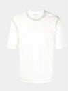 Overlock Parakeet Stitch Cotton Short Sleeve T-Shirt White - BOTTEGA VENETA - BALAAN 2