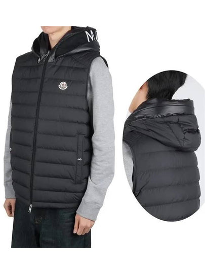 Bourget Hooded Down Vest Black - MONCLER - BALAAN 2