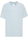 4G Cotton Towelling Short Sleeve T-Shirt Blue - GIVENCHY - BALAAN 1