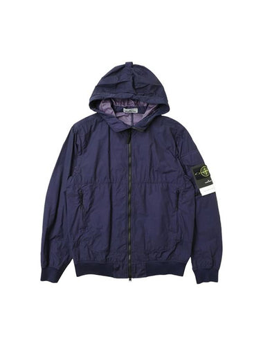 Men's Wappen Patch Naslan Watro Hooded Jacket Dark Blue - STONE ISLAND - BALAAN 1