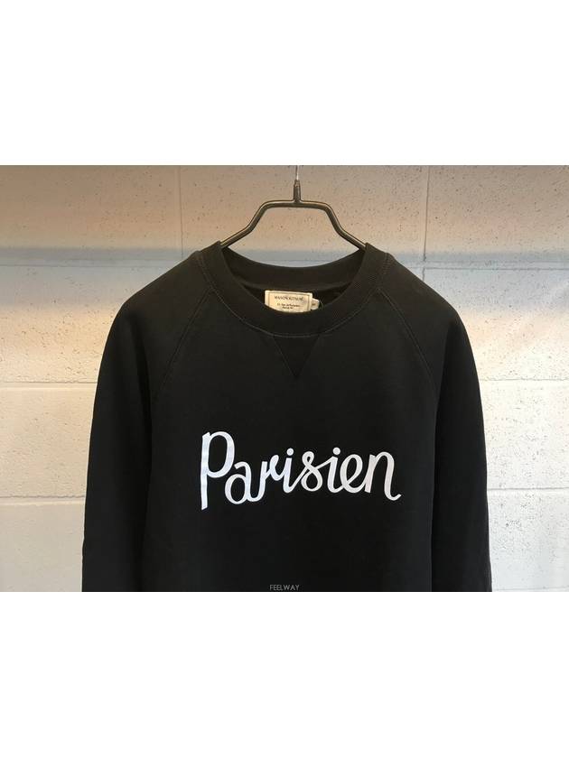 Parisian Classic Cotton Sweatshirt Black - MAISON KITSUNE - BALAAN 4