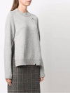 Distressed Effect Raglan Knit Top Grey - MAISON MARGIELA - BALAAN 4