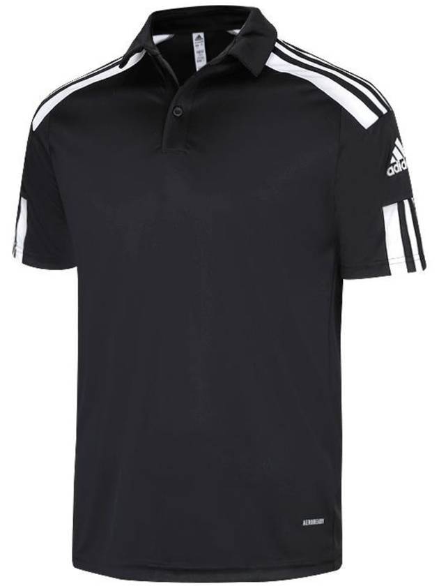 Squadra 21 Short Sleeve Polo Shirt Black - ADIDAS - BALAAN 1