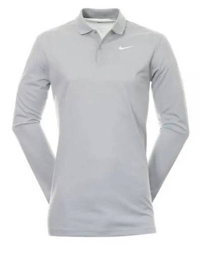 Dri Fit Victory Long Sleeve Polo Shirt Grey - NIKE - BALAAN 2