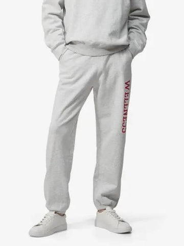 Wellness Logo Embroidered Sweatpants Heather Gray SWAW2331HG - SPORTY & RICH - BALAAN 1