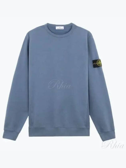 Wappen Patch Crew Neck Cotton Sweatshirt Blue - STONE ISLAND - BALAAN 2