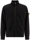 Logo Patch Zipper Zip-Up Jacket Black - STONE ISLAND - BALAAN 1